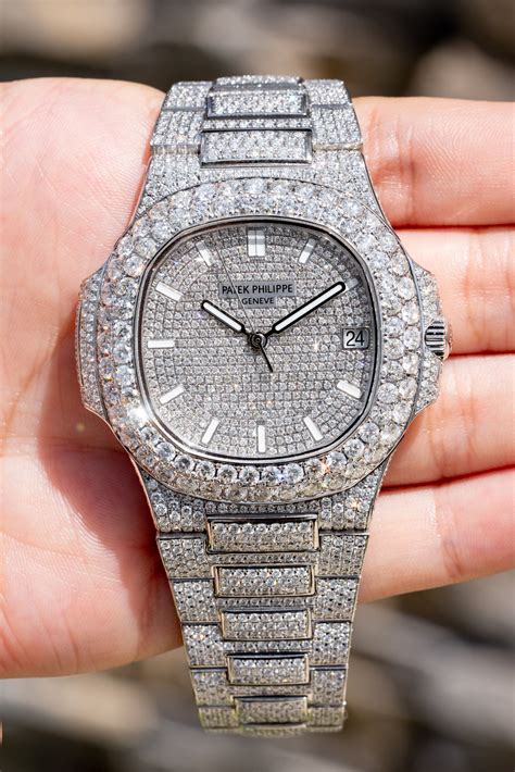 patek philippe no 7 1975|Patek Philippe nautilus full diamond.